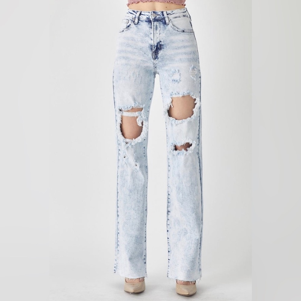 Risen Acid Washed distressed jeans size 5 / 27